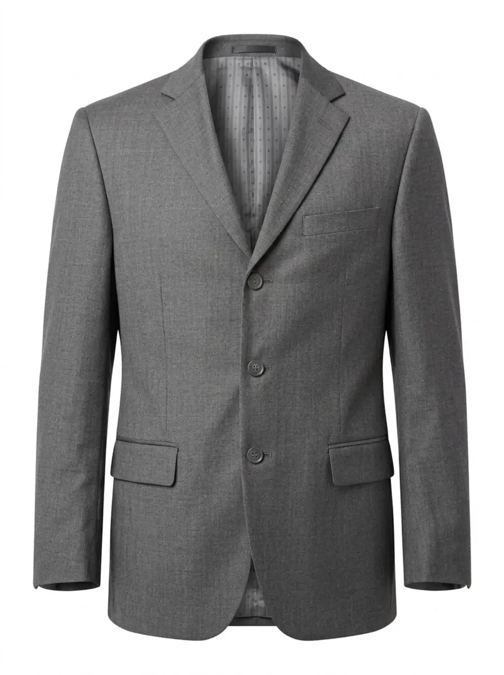 Fortini Virgin Merino 3-Button Suit Jacket Blazer Men See Measurements